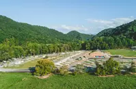 aerial view of River Cove Campground