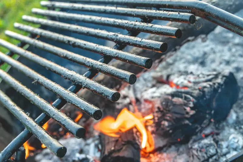 grill over fire