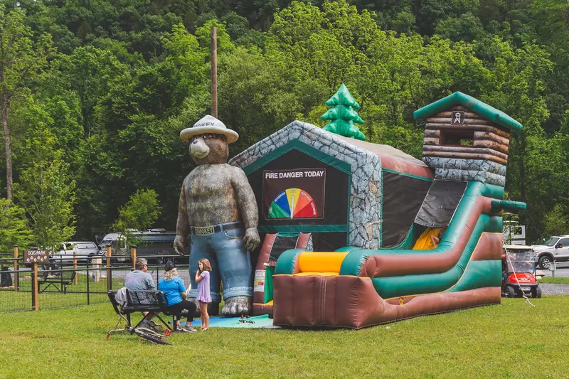 Bouncing house at campground